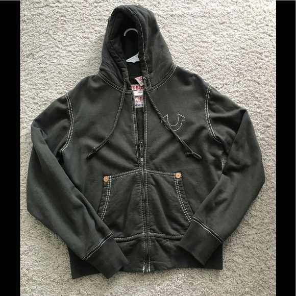 green true religion hoodie